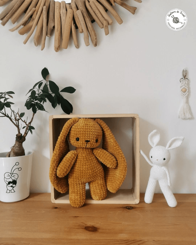 Lapin Velours Fait Main Au Crochet