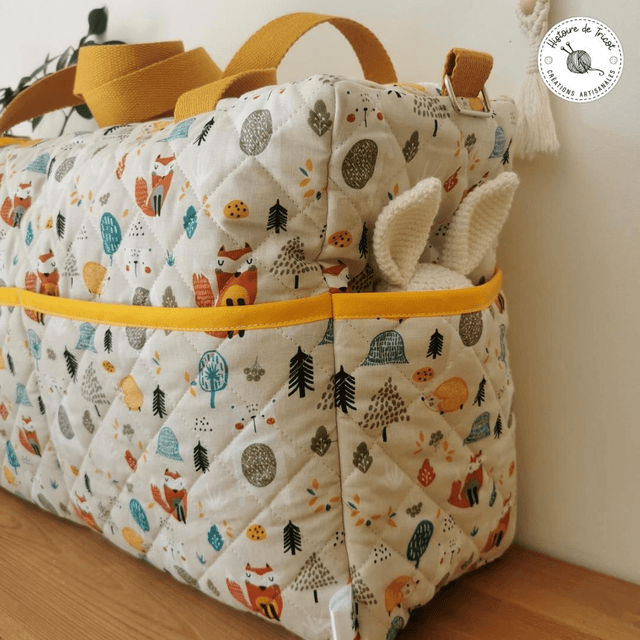 Sac à langer matelassé personnalisable ~ Sur commande
