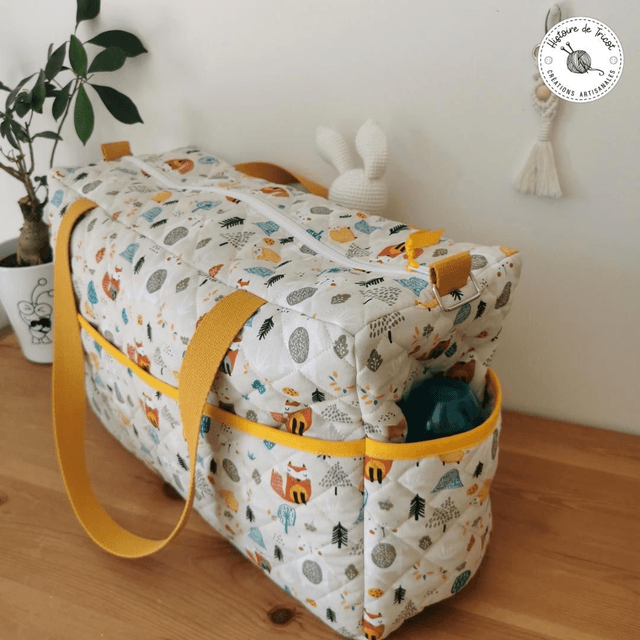 Sac à langer matelassé personnalisable ~ Sur commande