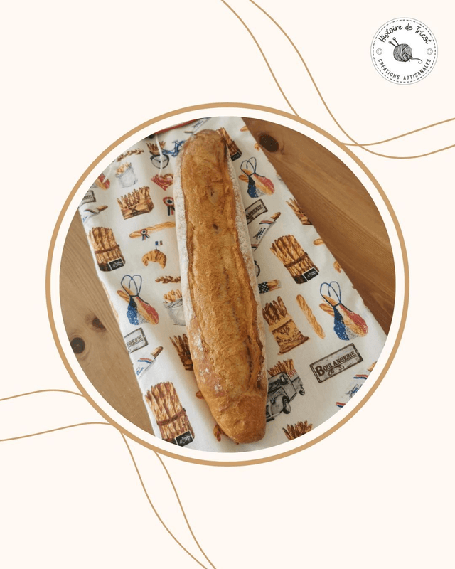 Sac à pain ~ Sac à baguettes ~ Fait main ~ Sur commande 