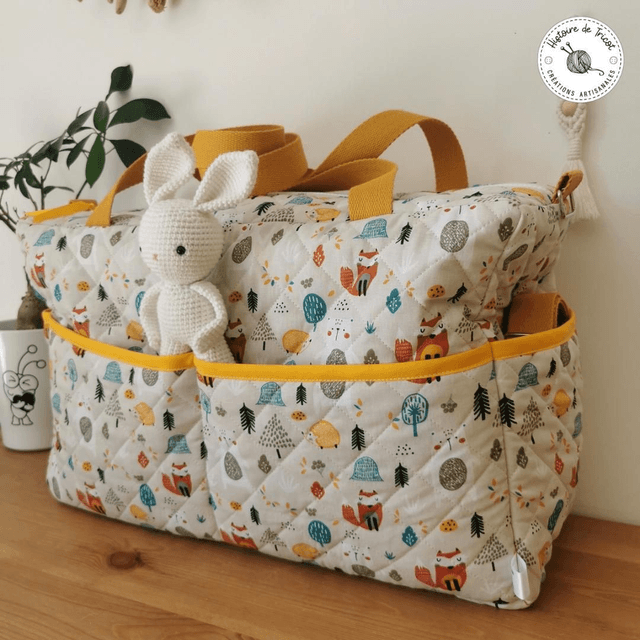 Sac à langer matelassé personnalisable ~ Sur commande
