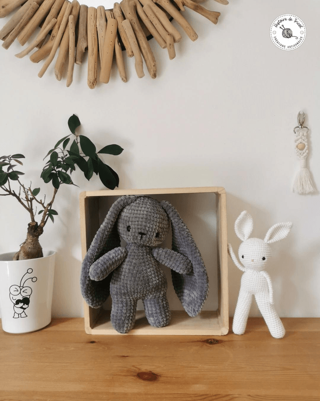 Lapin Velours Fait Main Au Crochet