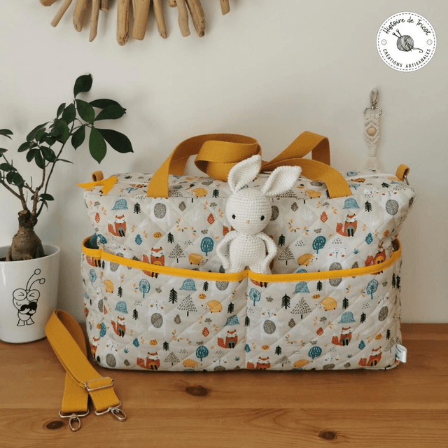 Sac à langer matelassé personnalisable ~ Sur commande
